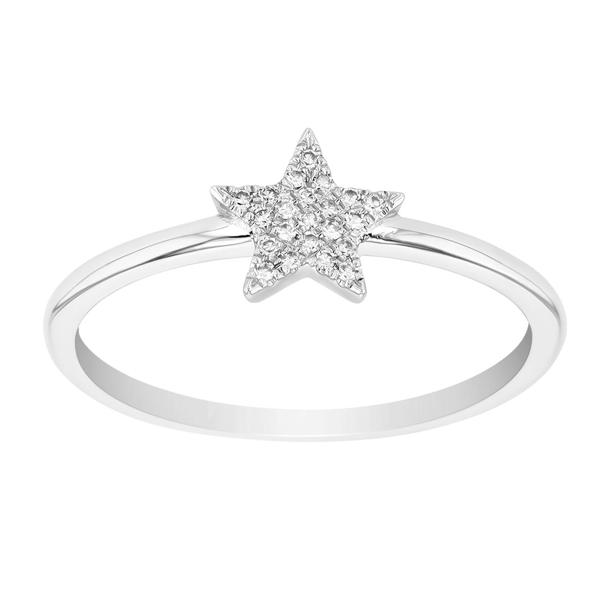 Diamond Pavé Star Ring in White Gold | Borsheims