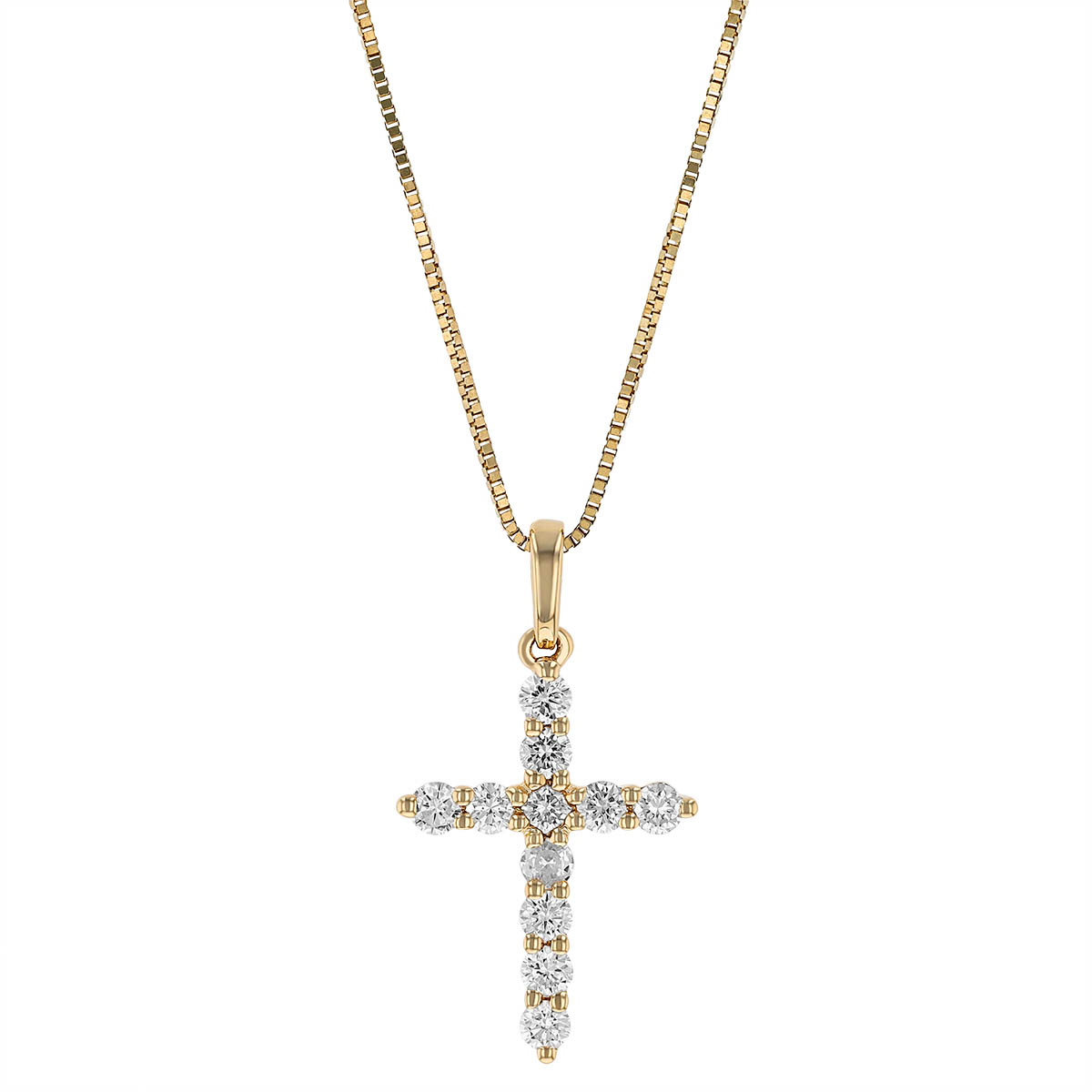 Diamond Cross Pendant in Yellow Gold, 0.33 cttw | Borsheims