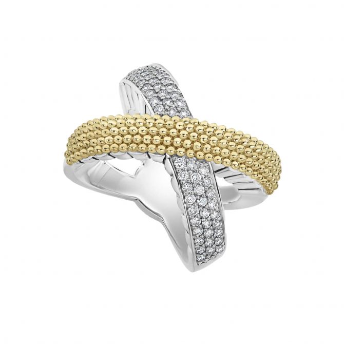 LAGOS Caviar Lux Diamond Ring, Size 7