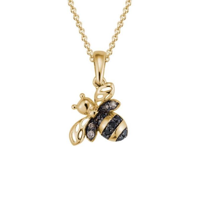 diamond bee pendant