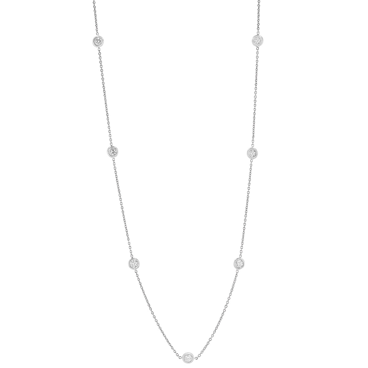 Roberto Coin Diamonds by the Inch Station Necklace in White Gold 36