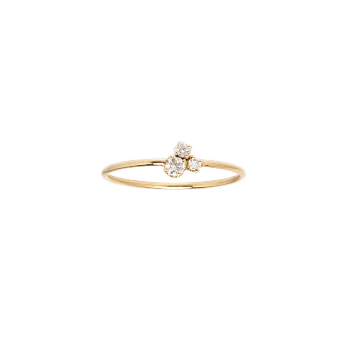 Zoe Chicco Large 3 Mixed Diamond Trio Ring in Yellow Gold | 3MSR-2-D ...