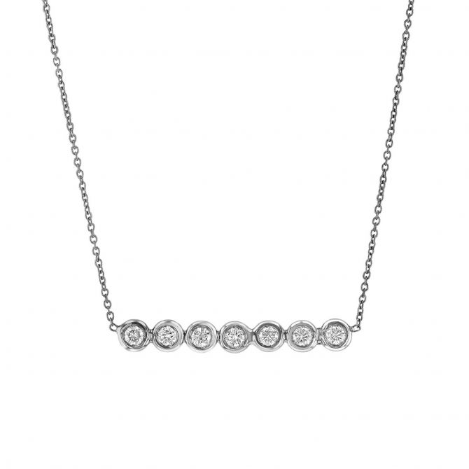 roberto coin diamond bar necklace