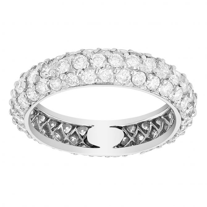 TARA Pearls Diamond Pave Eternity Ring in White Gold