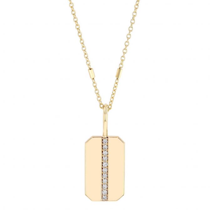 Dog Tag Pendant (Small) Yellow Gold / 14K