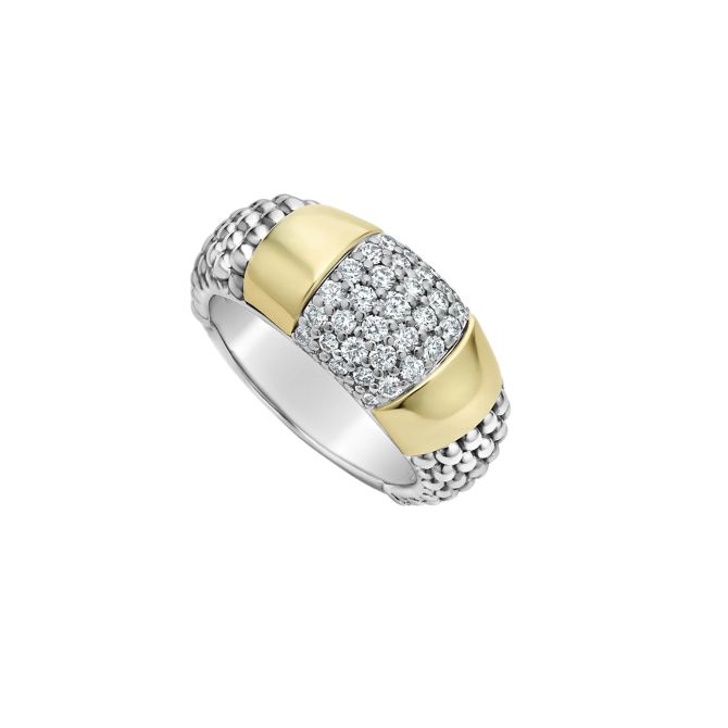 LAGOS High Bar Two-Tone Station Diamond Ring