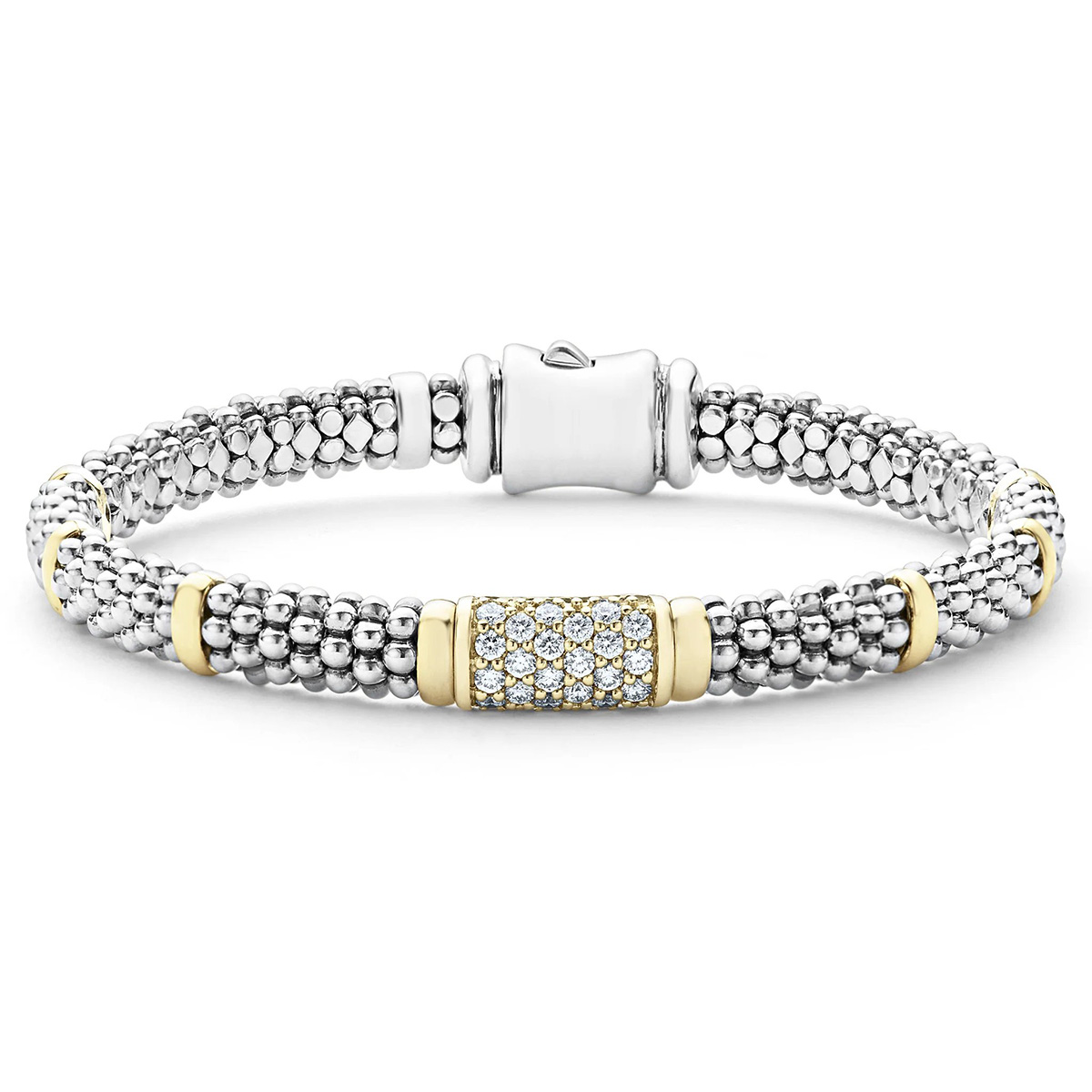 LAGOS Signature Caviar Diamond Caviar Bracelet, 6 mm, 6.5