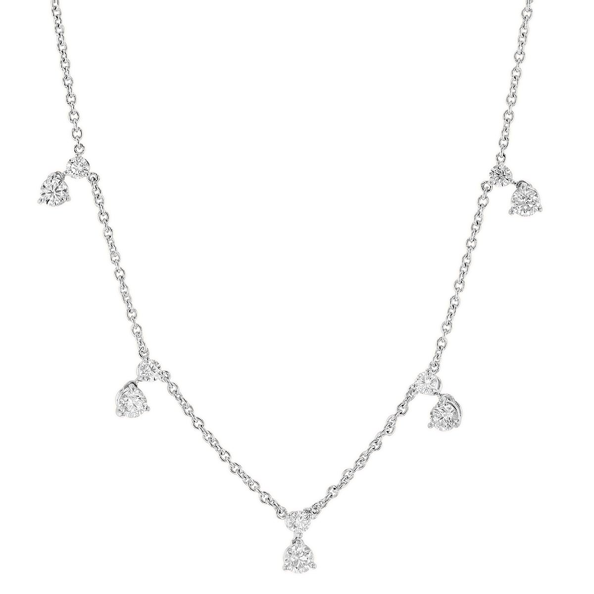 Roberto Coin Diamonds by the Inch Diamond 5 Drop Station Necklace in ...