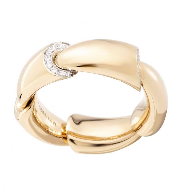 Vhernier Calla Diamond Ring in Yellow Gold