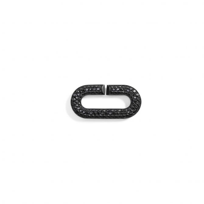 Vhernier Mon Jeu Black Diamond Pavé Link in Black Titanium