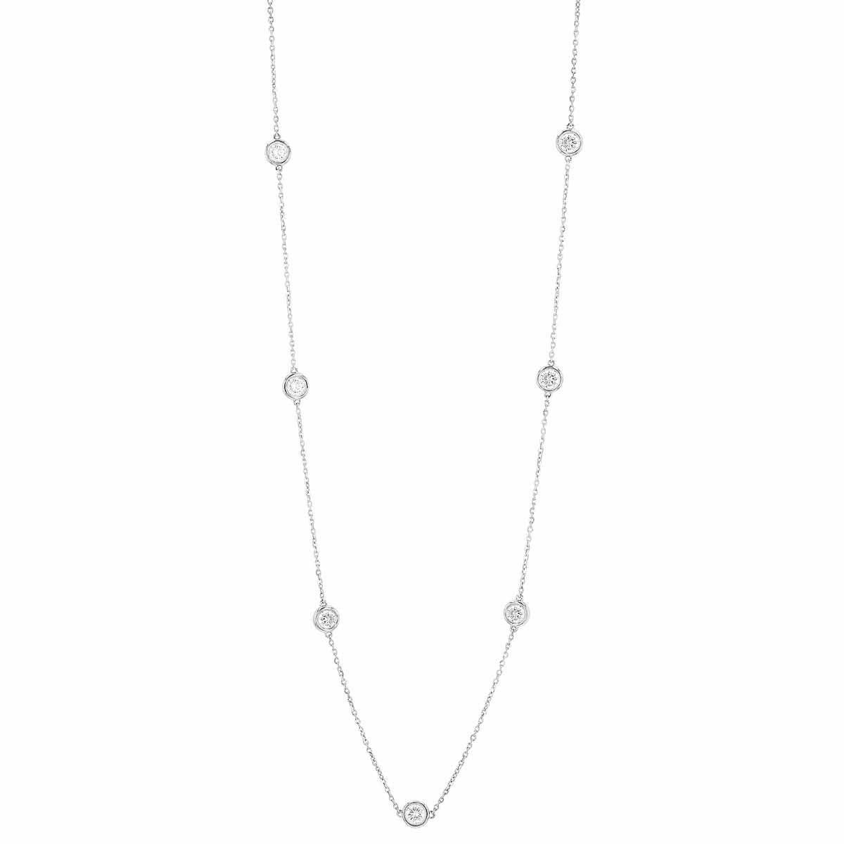 Borsheims Signature Collection Lab-Grown Diamond 7 Station Necklace in ...