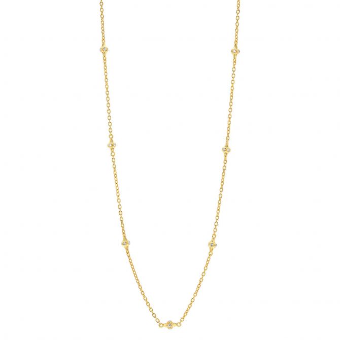 Gurhan Spell Diamond Station Necklace in Yellow Gold, 18"