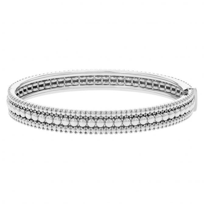 Roberto Coin Siena White Gold Beaded Bangle Bracelet