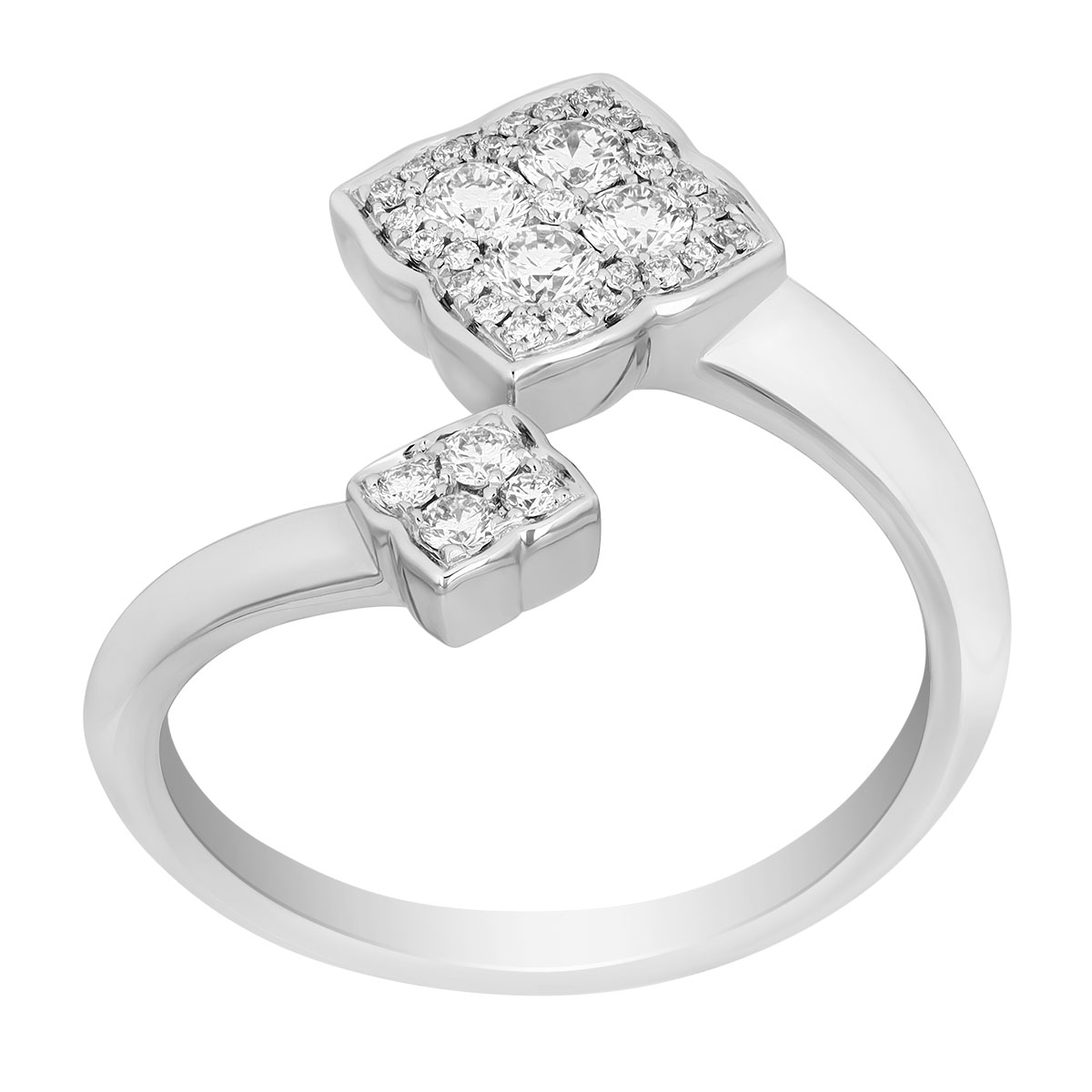 Diamond Pave Quatrefoil Ring