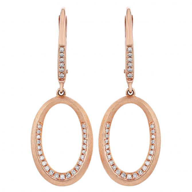 Leslie's 14K Rose Gold Polished Oval Hoop Earrings LE894 - P.R. Sturgill  Fine Jewelry