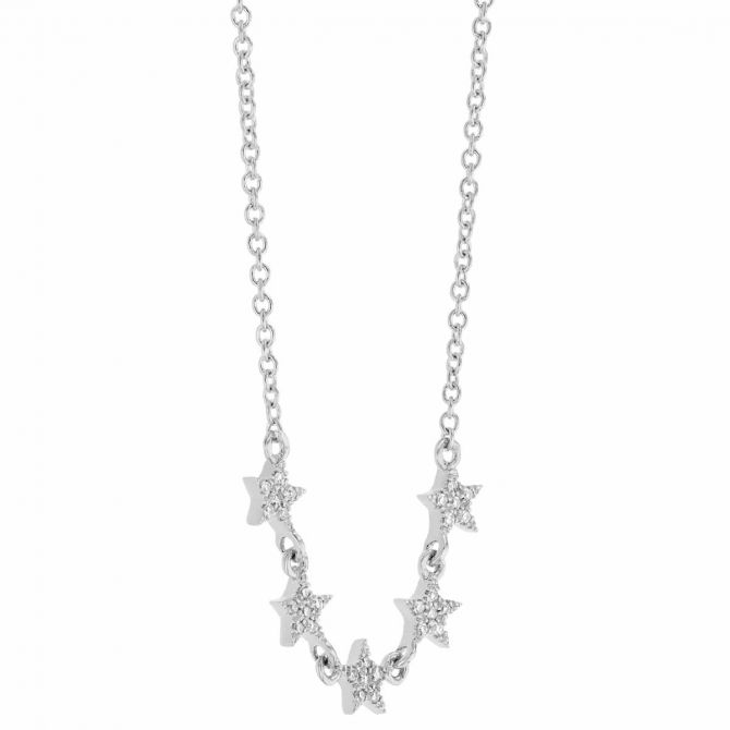 33 ct. t.w. Diamond Star Necklace in Sterling Silver | Ross-Simons
