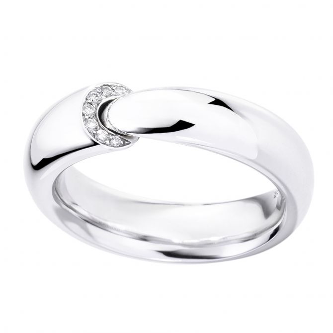 White gold midi on sale ring