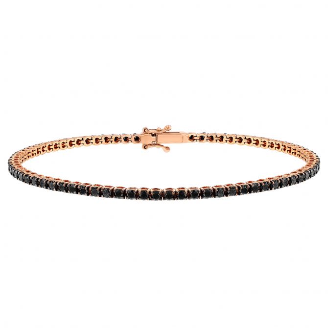 Rose gold black 2024 diamond bracelet