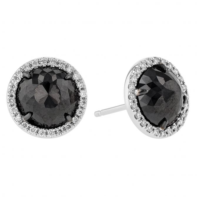 1.23 CT. T.W. Black Diamond Solitaire Drop Earrings in 10K Rose Gold |  Peoples Jewellers