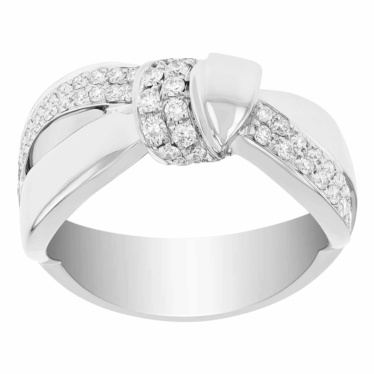 Diamond Pavé Tied Knot Ring in White Gold | Borsheims