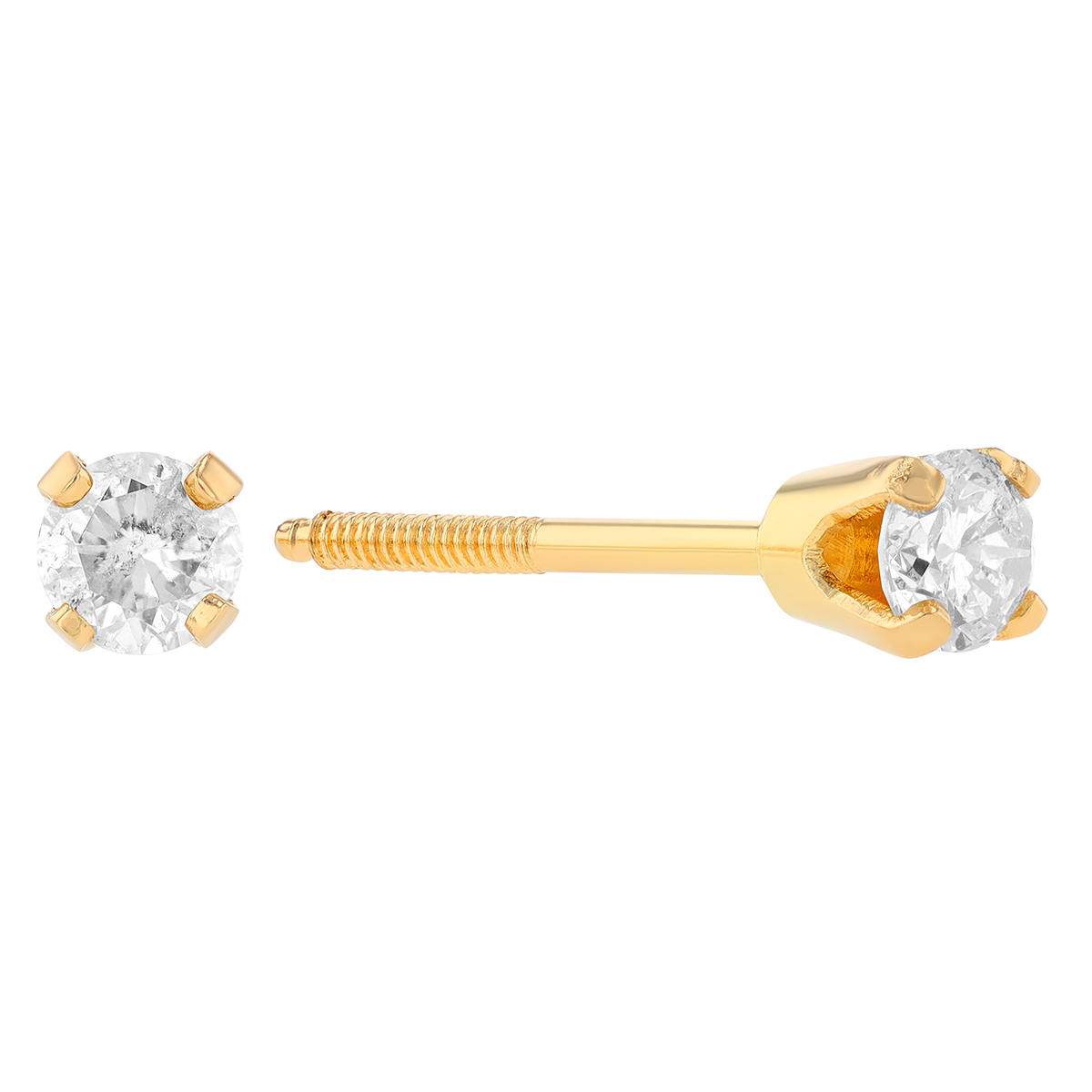 Children's Diamond Stud Earrings in Yellow Gold | Borsheims