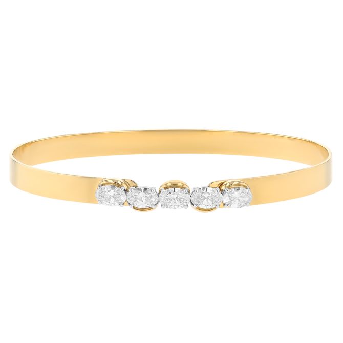 Phillips House Oval Diamond Half Cuddle Love Always Bracelet in Yellow Gold