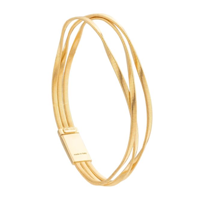 Marco Bicego Marrakech Yellow Gold 3-Strand Coil Bracelet, 7"