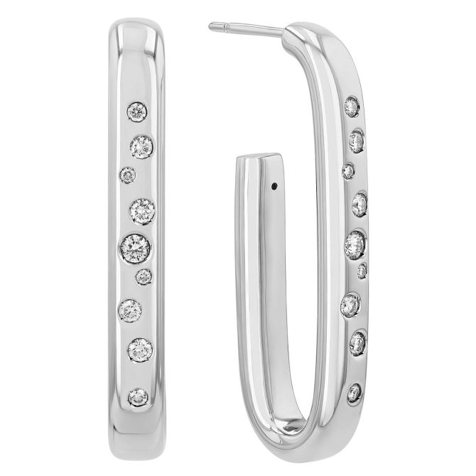 Pesavento Elegance Sterling Silver & Open Hoop Earrings