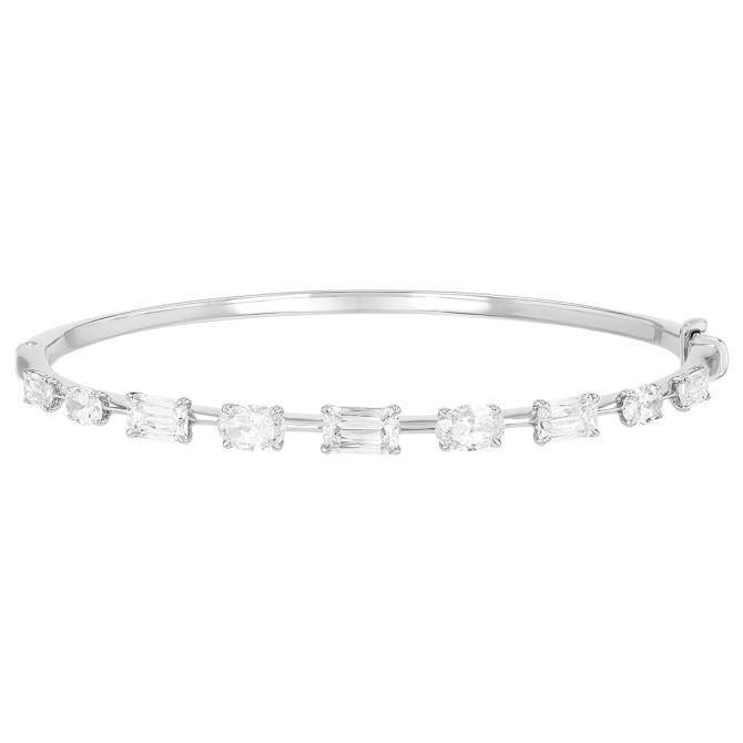 Kwiat Starry Night Multi Shape Diamond Bangle Bracelet in White Gold