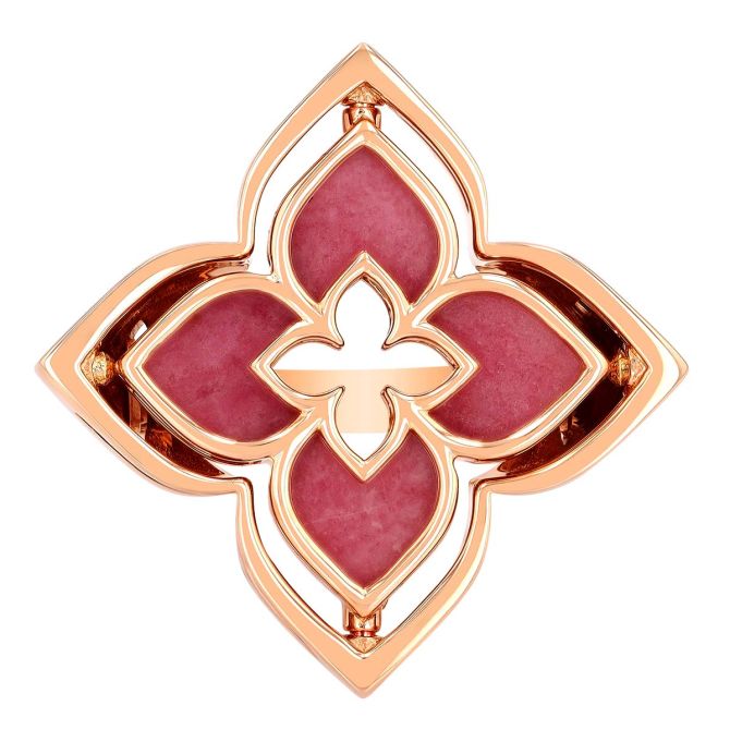 Roberto Coin Carnevale Venetian Princess Pirouette Diamond & Rhodocrosite Ring in Rose Gold