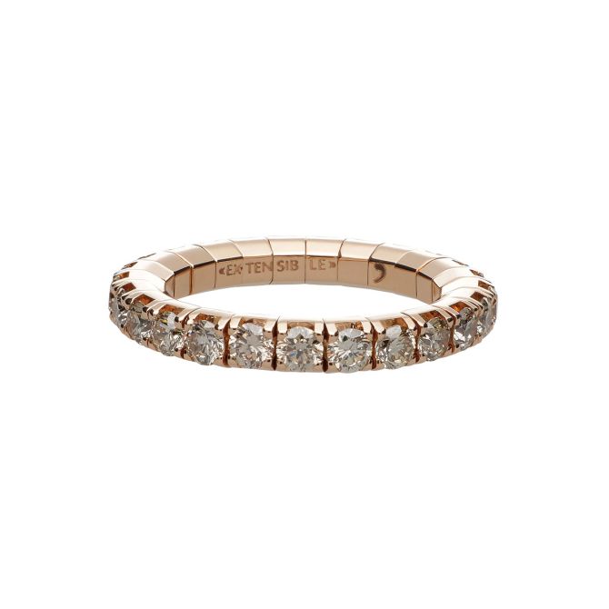 Demeglio Extensible Diamond Stretch Ring in Rose Gold