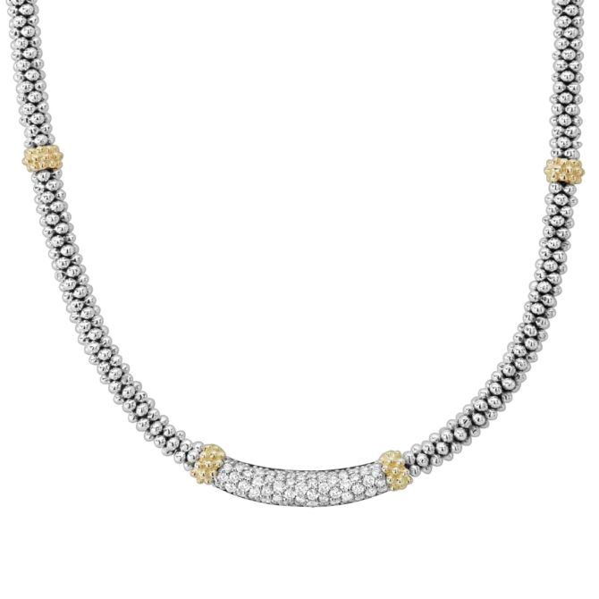 LAGOS Caviar Lux Caviar Diamond Necklace, 3mm