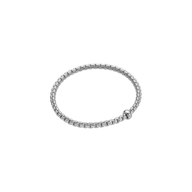 FOPE Eka Flex'It White Gold Flexible Bracelet with Diamond Accent