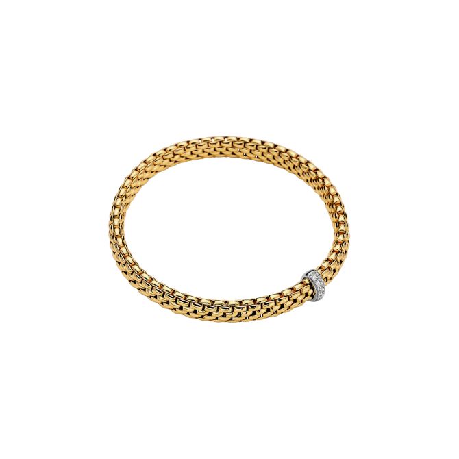 FOPE Vendôme Flex'It Diamond Rondel Flexible Bracelet in Two Tone