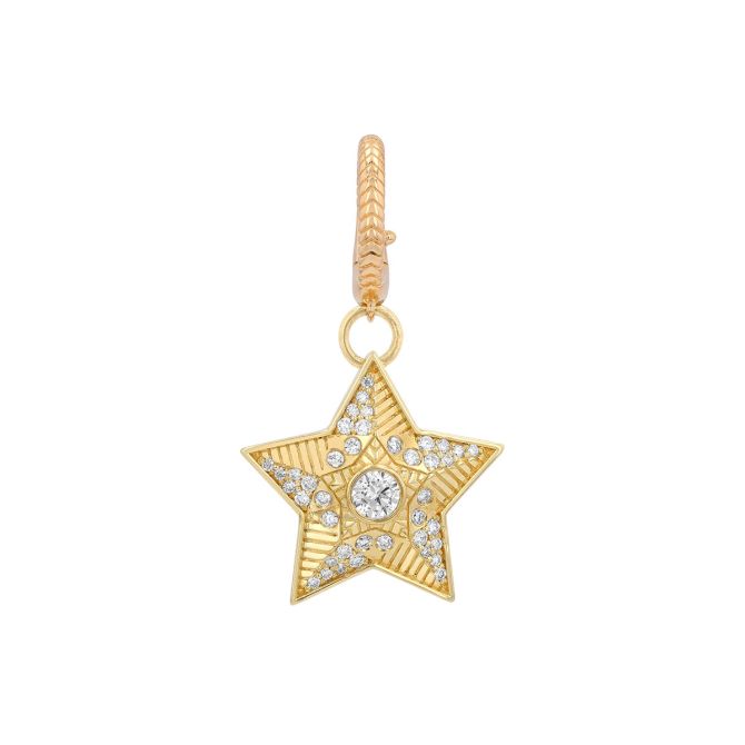 Harwell Godfrey Mini Supernova Diamond Star Cham in Yellow Gold