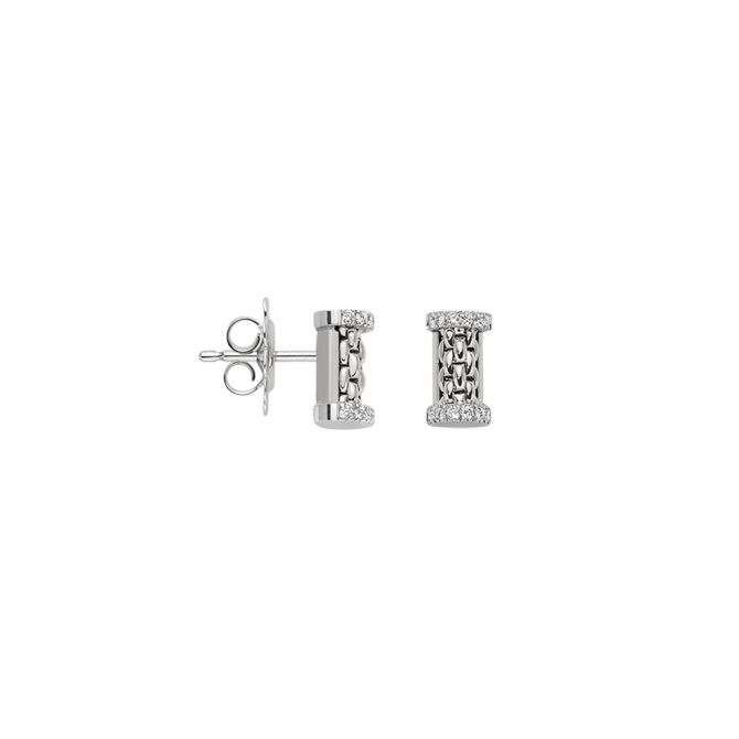 FOPE Essentials Stud Earrings in White Gold with Diamonds