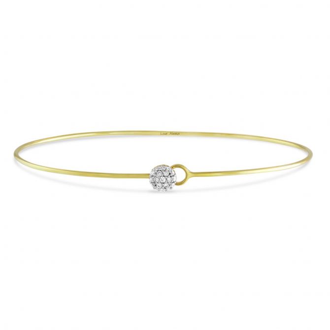 Phillips House Wire Infinity Love Always Diamond Bracelet in Yellow Gold