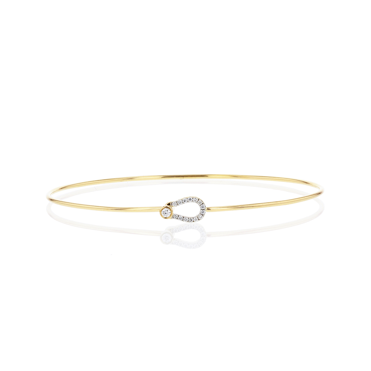 Phillips House Affair Mini Keyhole Pavé Diamond Bracelet in Yellow Gold ...