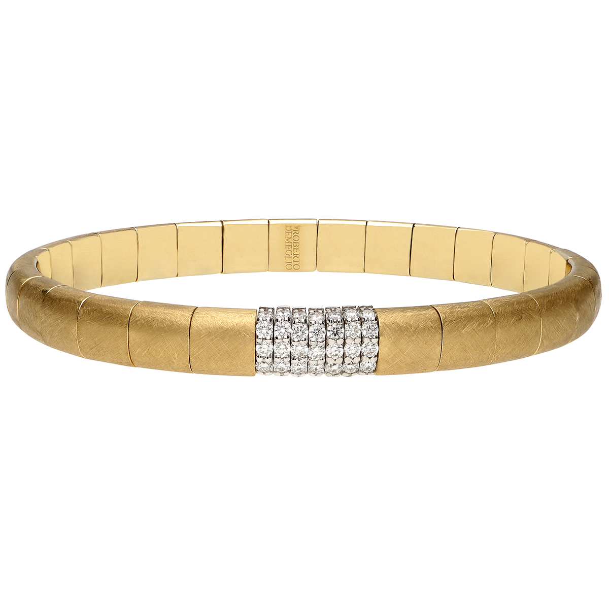 Roberto Demeglio Pura Bracelet with 7 Row Diamond Station in Matte ...