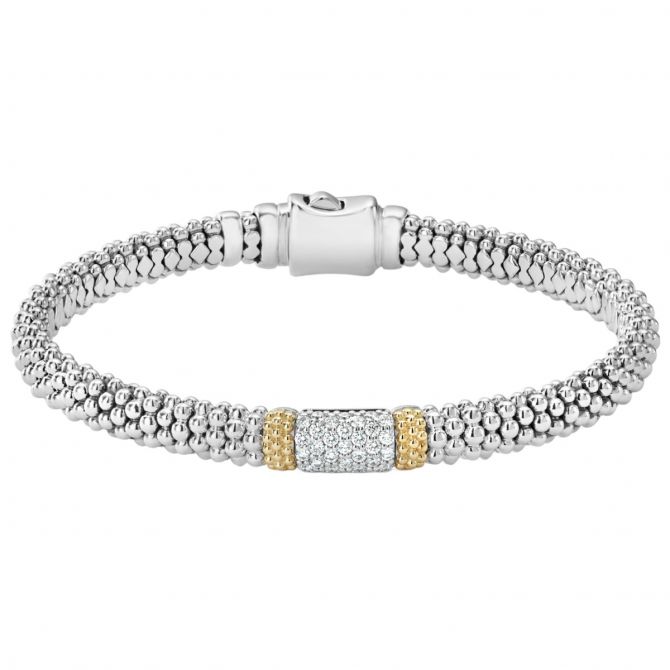 LAGOS Caviar Lux Caviar Diamond Bracelet, 6 mm, 8"