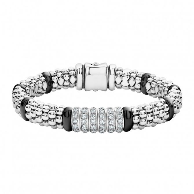 LAGOS Black Caviar Diamond Caviar Bracelet