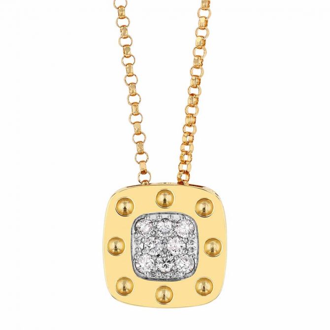 Roberto Coin Pois Moi Yellow Gold & Diamond Pendant Necklace