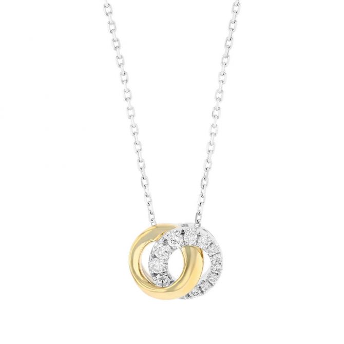 Double Circle Necklace in Gold | Gold Jewellery | Carraig Donn