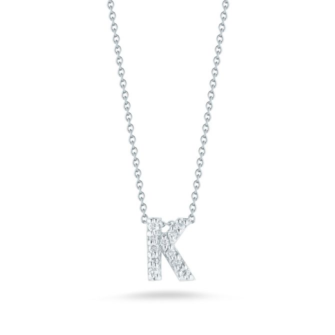 diamond necklace letter k