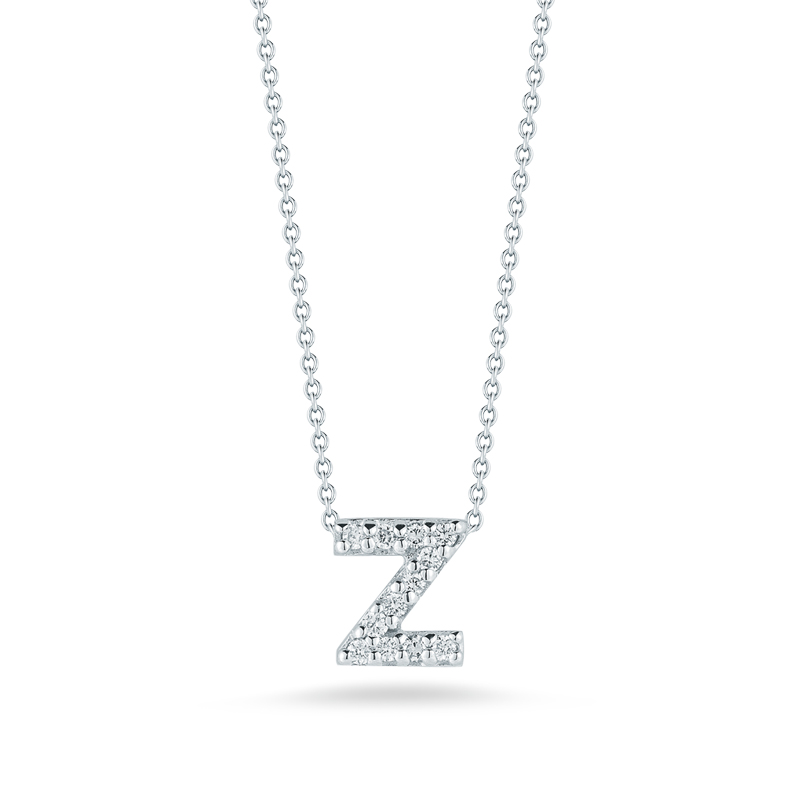 diamond letter z necklace