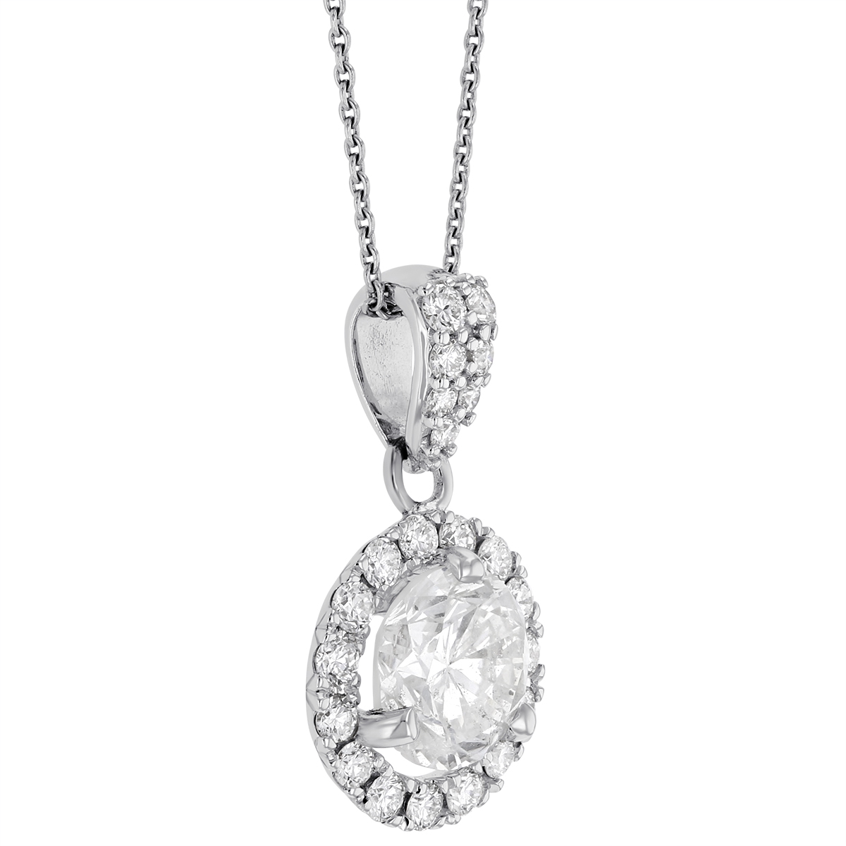 diamond bail pendant