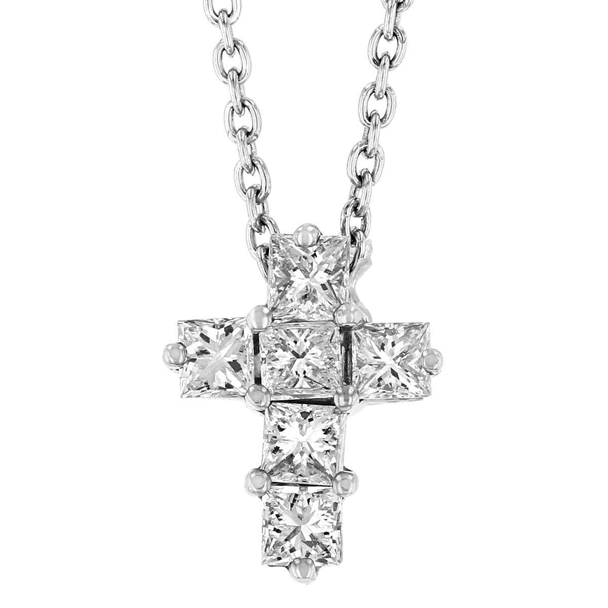 princess cut diamond cross