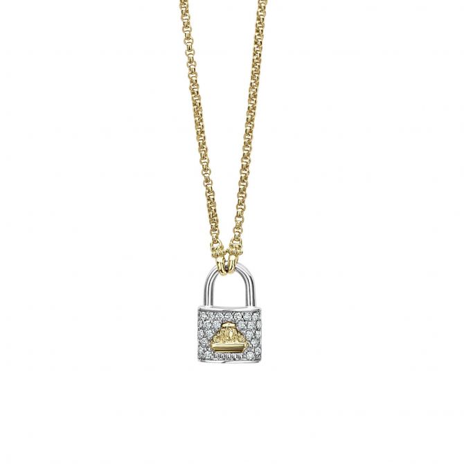 Diamond clearance lock necklace