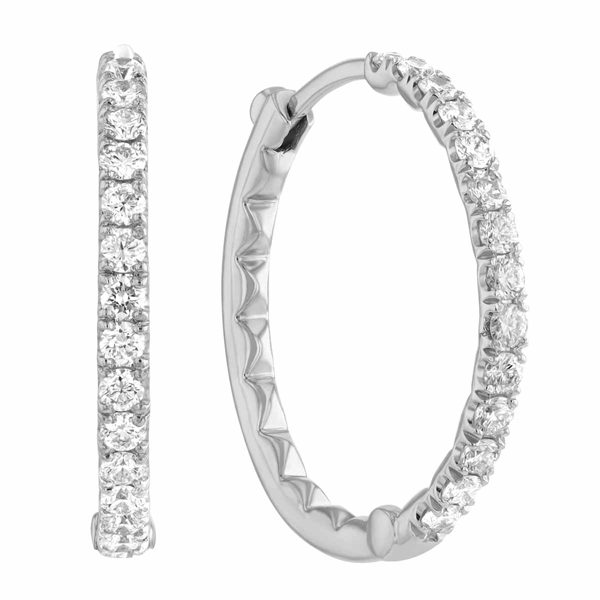 Roberto Coin Diamond Hoop Earrings, 0.56 cttw | 000050AWERX0 | Borsheims