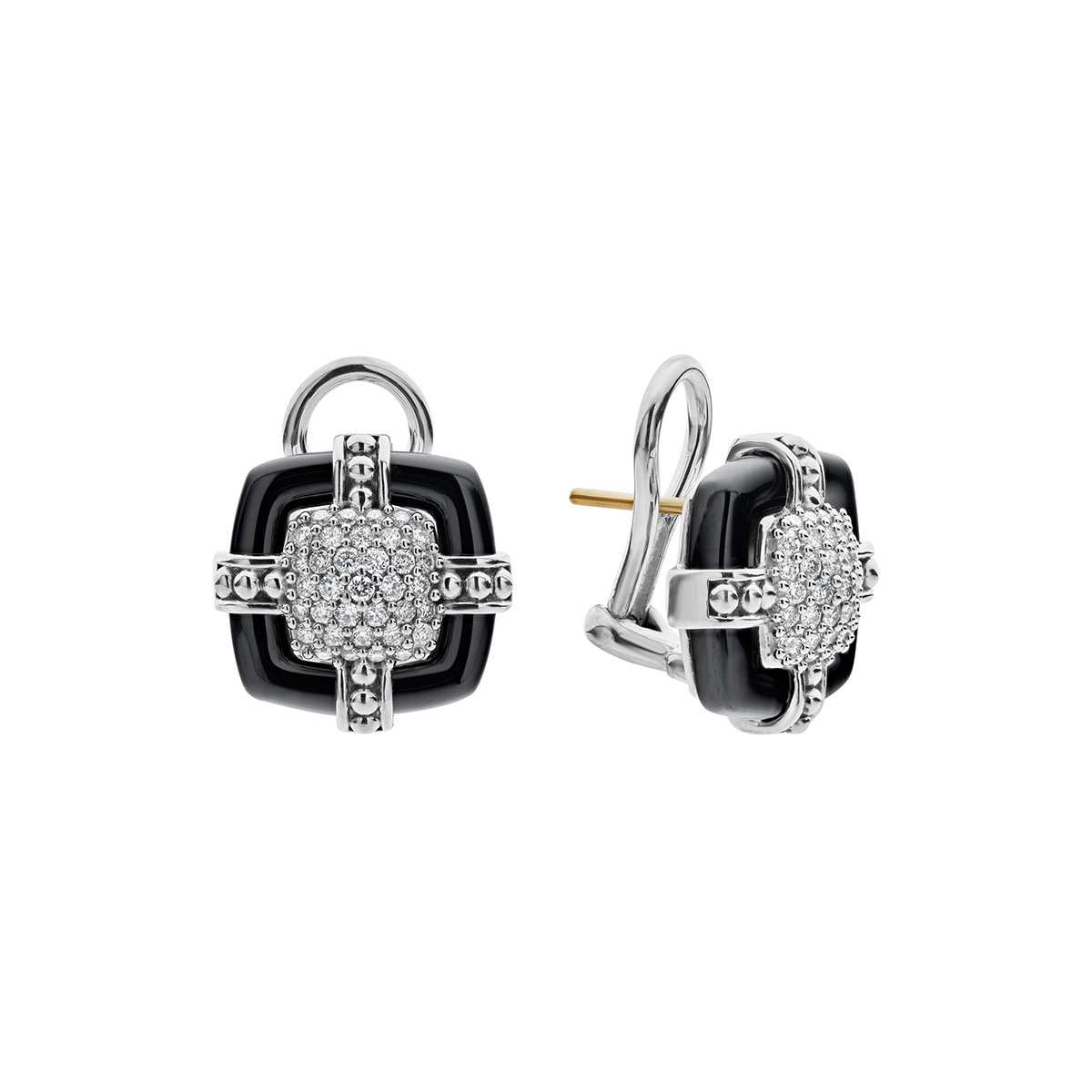 lagos diamond caviar earrings